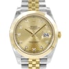 Up Close Front Facing Picture Of Rolex 126303 Stainless Steel Watch Unworn Condition