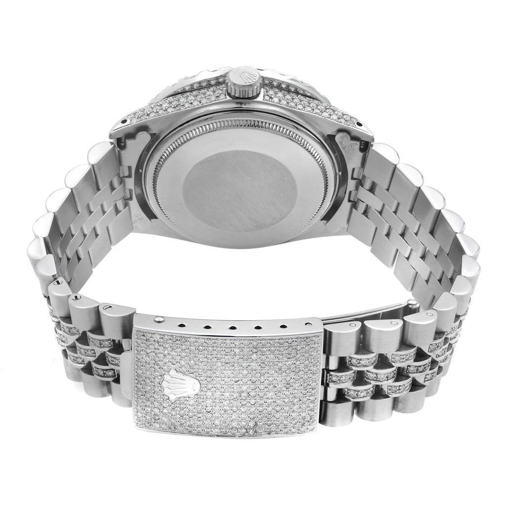 Back View Of Screwback Back Case And Closed Stainless Steel Band Of Rolex 16030 Watch Pre Owned Condition