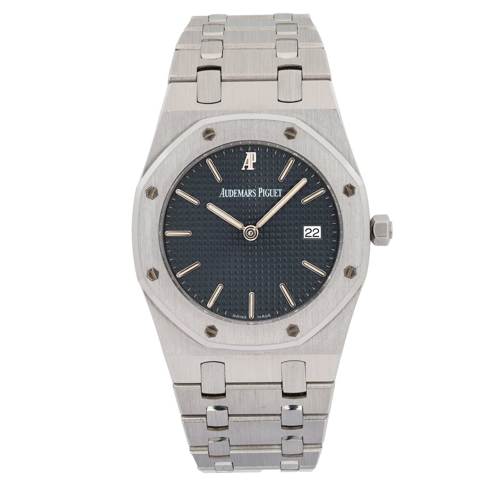 Front Full View Of Audemars Piguet Royal Oak Stainless Steel Watch Pre Owned Condition Good