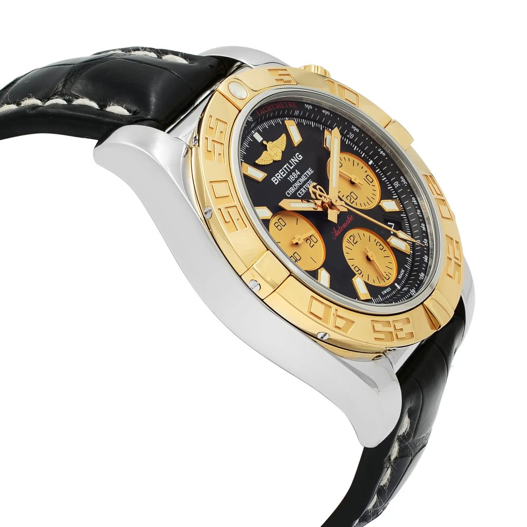 View Of Opposite Crown Facing Side Of Breitling CB014012/BA53-729P Stainless Steel Watch Display Model Condition