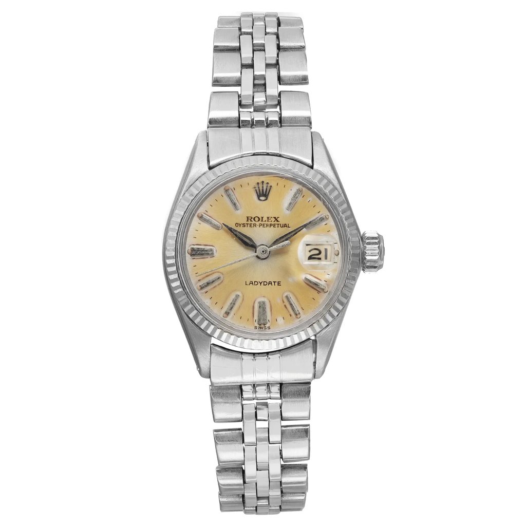 Front Full View Of Rolex 6517 Stainless Steel Watch Pre Owned Condition Fair