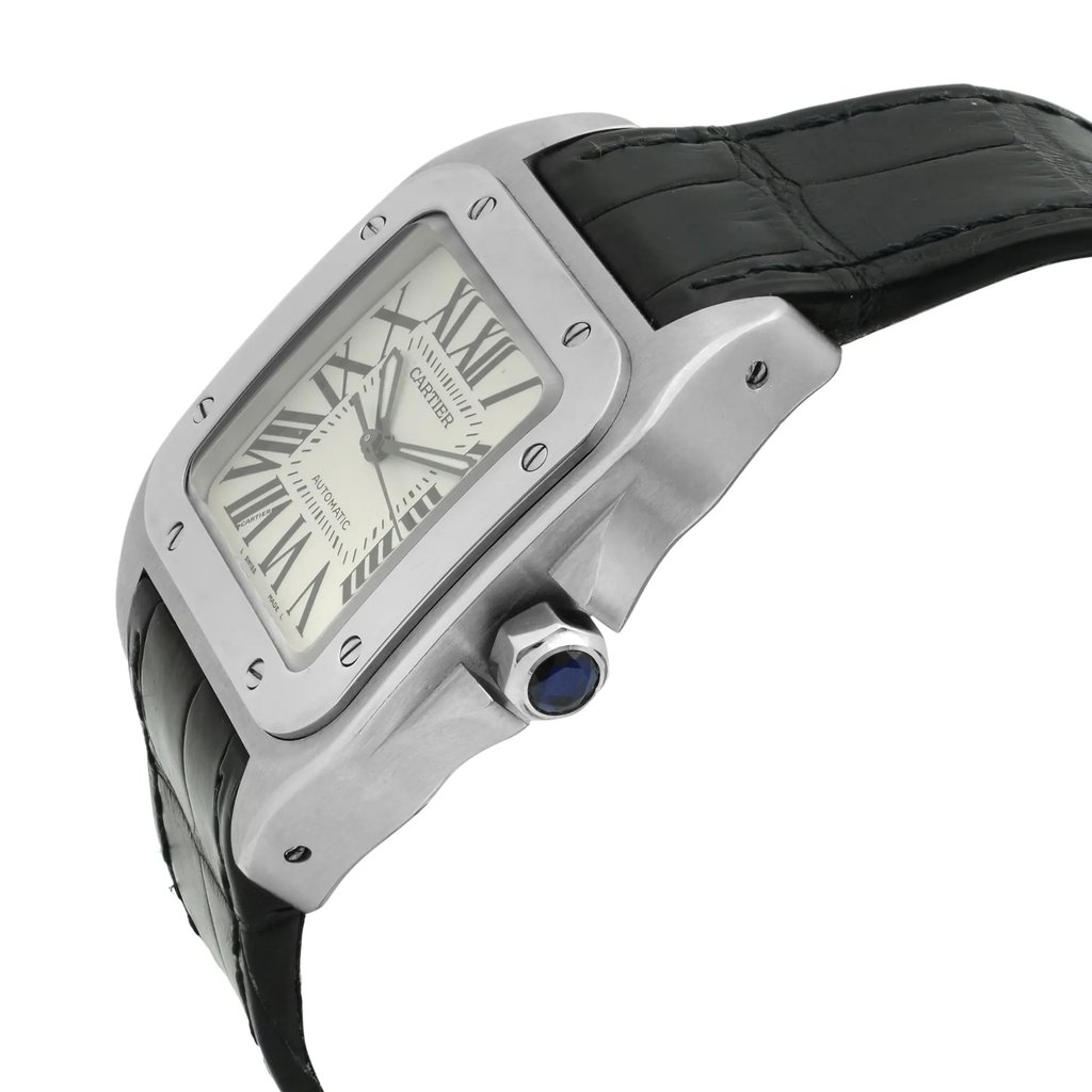 View Of Crown Facing Side Of Cartier W20106X8 Stainless Steel Watch Pre Owned Condition