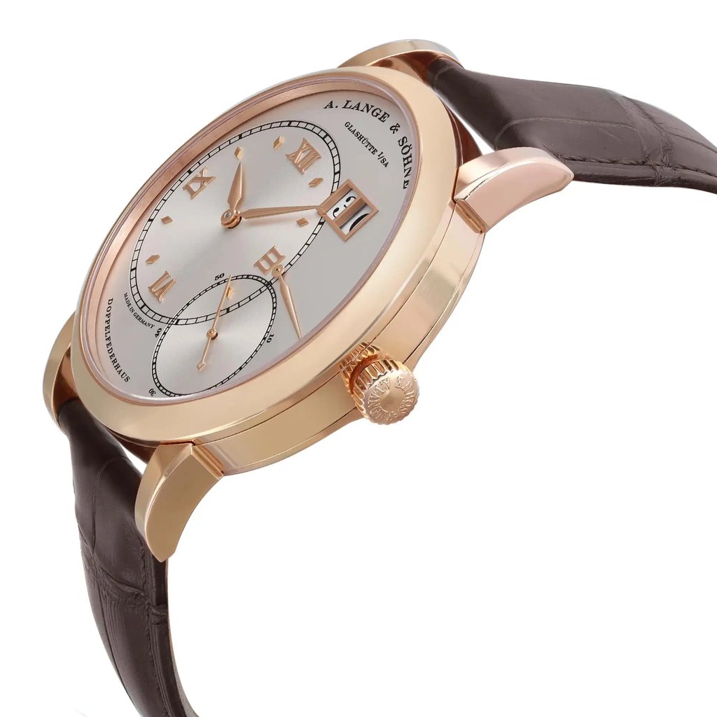 View Of Crown Facing Side Of A. Lange & Söhne 115.032/LS1154AD Rose Gold Watch Pre Owned Condition