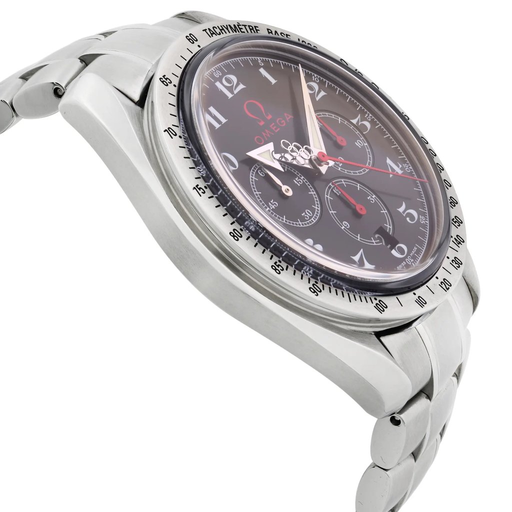 View Of Opposite Crown Facing Side Of OMEGA 3557.50.00 Stainless Steel Watch Pre Owned Condition