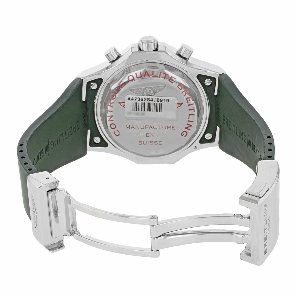Back View Of {Caseback} Back Case And Open Silicon/Rubber Band Of Breitling A47362S4/B919-214S Watch Display Model Condition