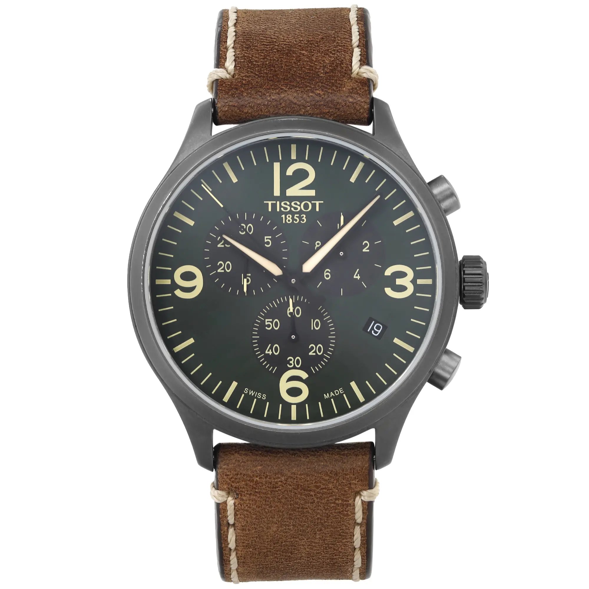 Front Full View Of Tissot T1166173609700 Stainless Steel Watch Pre Owned Condition Excellent