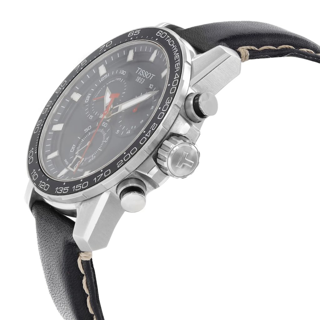 View Of Crown Facing Side Of Tissot T1256171605100 Stainless Steel Watch Pre Owned Condition