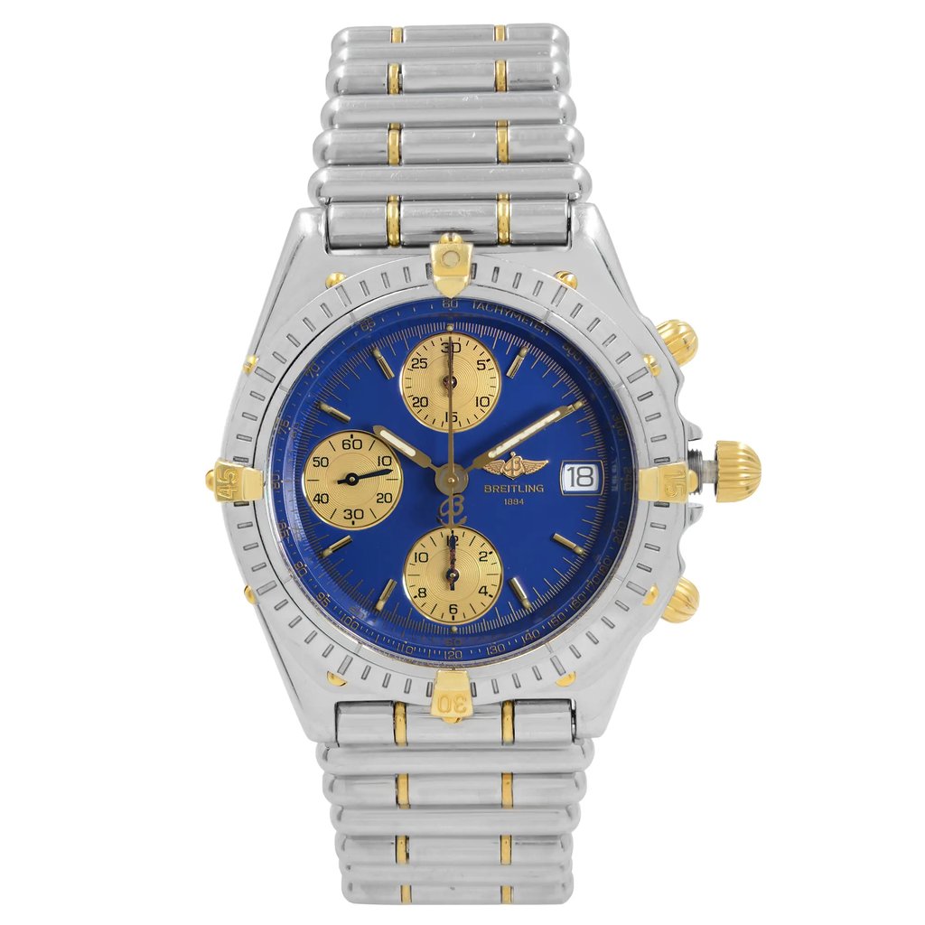 Front Full View Of Breitling B13050.1 Stainless Steel Watch Pre Owned Condition {Product Condition}
