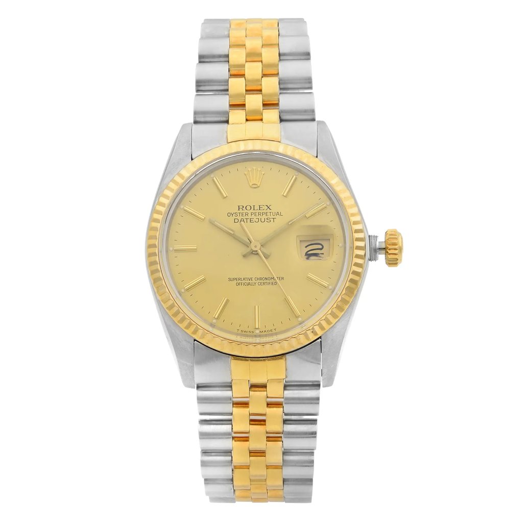 Front Full View Of Rolex 16013 Stainless Steel Watch Pre Owned Condition Good