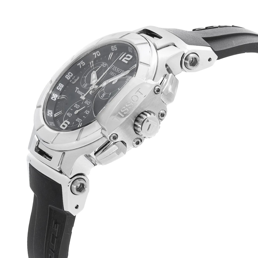 View Of Crown Facing Side Of Tissot T048.217.17.057.00 Stainless Steel Watch New With Defects Condition