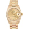Up Close Front Facing Picture Of Rolex 68278G Yellow Gold Watch Pre Owned Condition