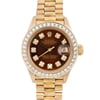 Up Close Front Facing Picture Of Rolex 6927 Yellow Gold Watch Pre Owned Condition