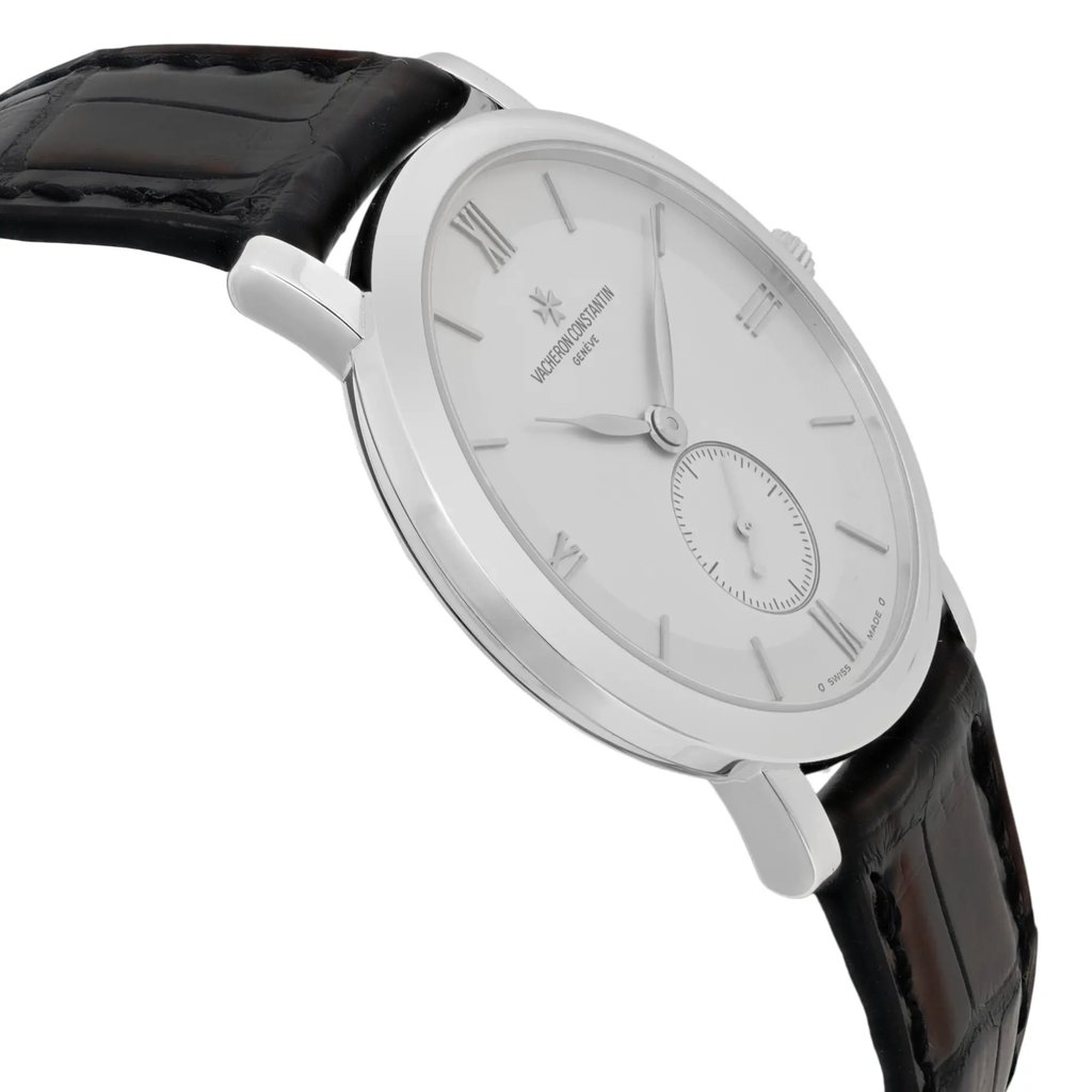View Of Opposite Crown Facing Side Of Vacheron Constantin 81160/000G-9062 White Gold Watch Pre Owned Condition
