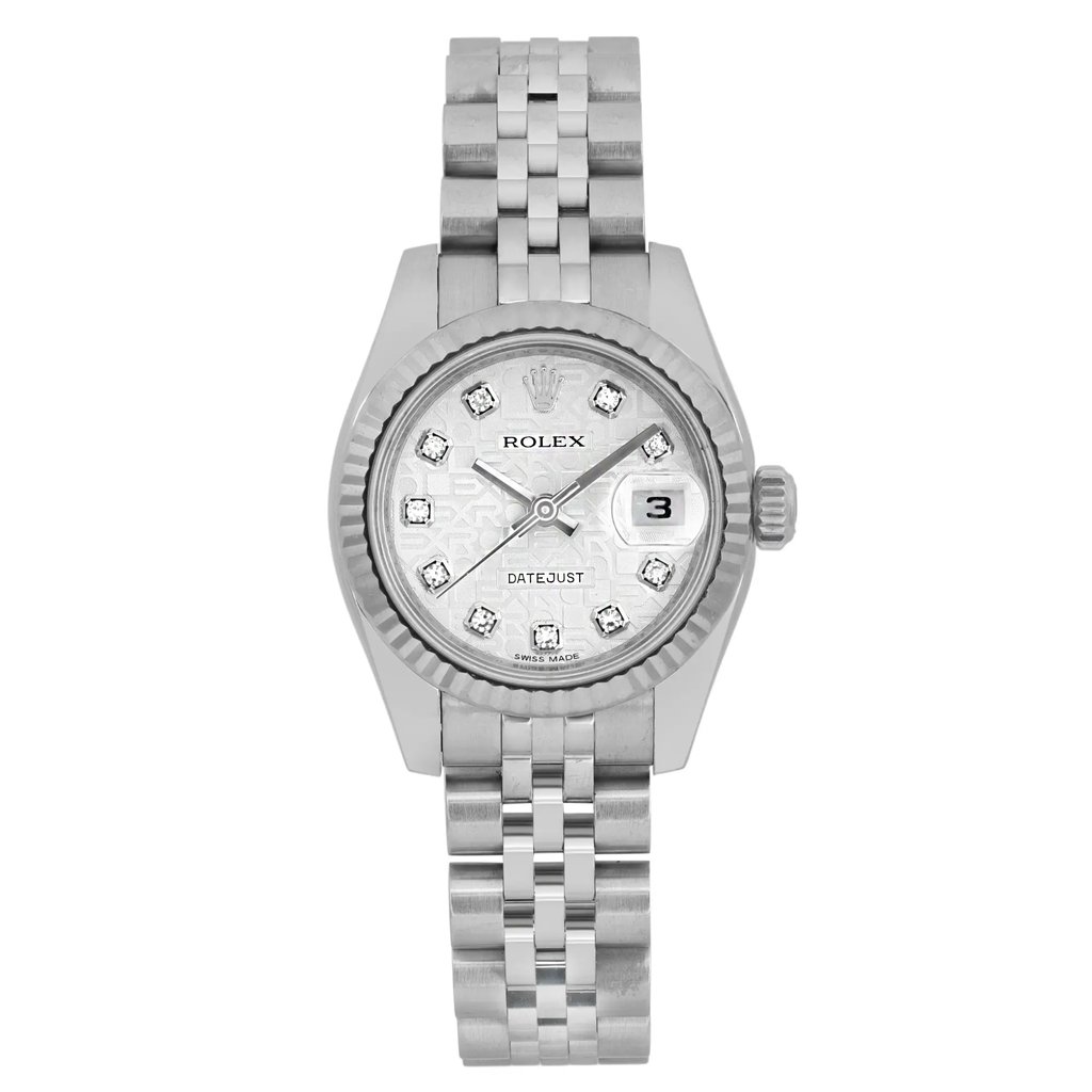 Front Full View Of Rolex 179174 Stainless Steel Watch Pre Owned Condition Excellent