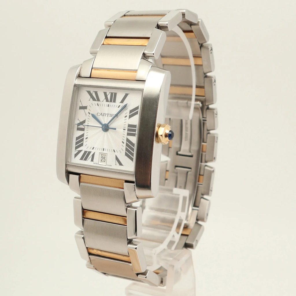 View Of Crown Facing Side Of Cartier W51005Q4 Stainless Steel Watch Pre Owned Condition