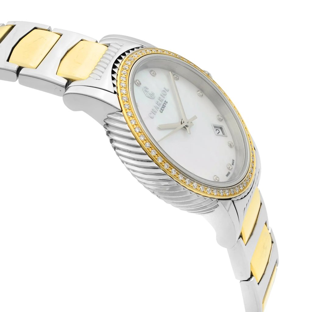 View Of Opposite Crown Facing Side Of Charriol P33SY2D.921.001 Stainless Steel Watch Pre Owned Condition