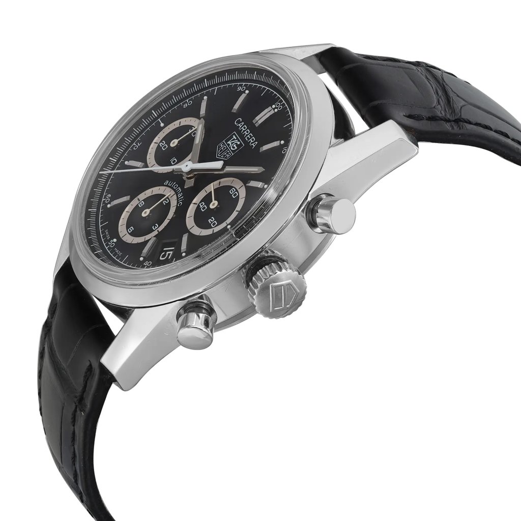 View Of Crown Facing Side Of TAG Heuer CV2113.FC6180 Stainless Steel Watch Pre Owned Condition