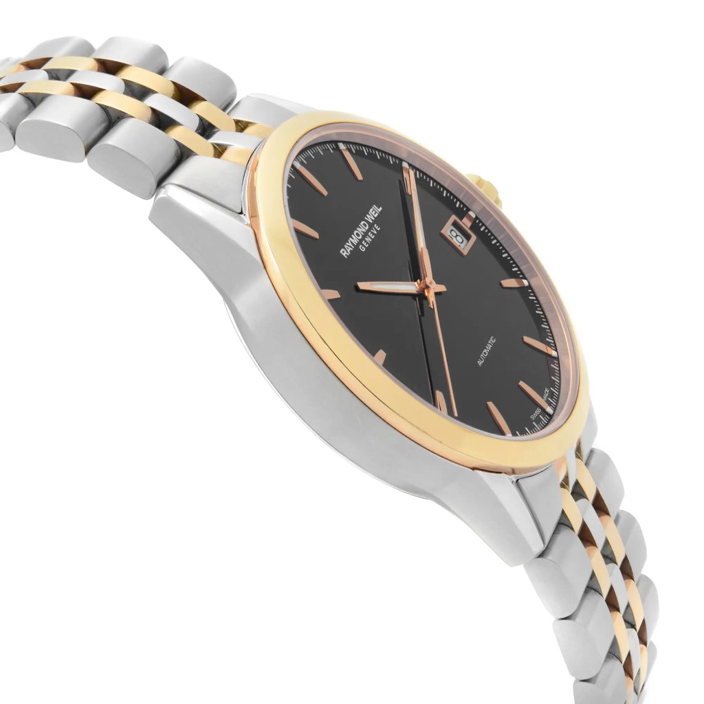 View Of Opposite Crown Facing Side Of RAYMOND WEIL 2740-SP5-20011 Stainless Steel Watch Pre Owned Condition