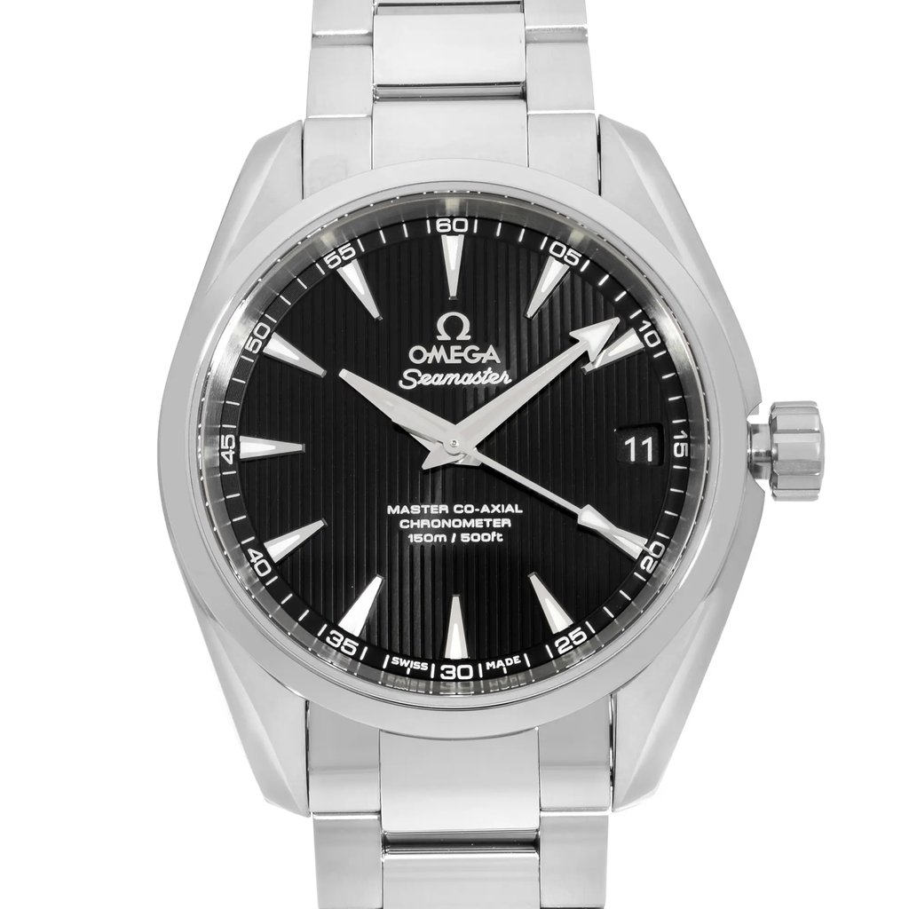 Up Close Front Facing Picture Of OMEGA 231.10.39.21.01.002 Stainless Steel Watch Unworn Condition