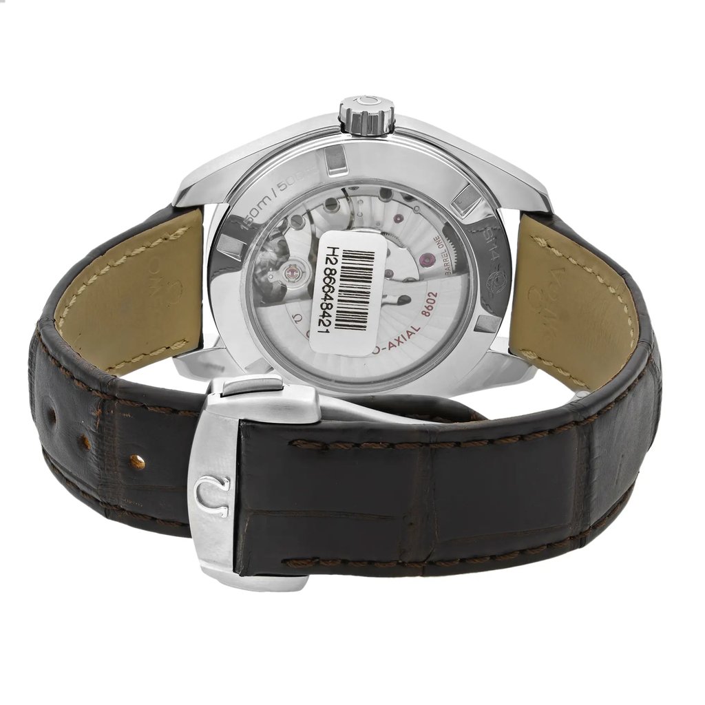 Back View Of {Caseback} Back Case And Closed Stainless Steel Band Of OMEGA 231.13.42.22.02.001 Watch Unworn Condition