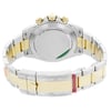 Back View Of {Caseback} Back Case And Closed Stainless and Solid Gold Band Of Rolex 116503 Watch Display Model Condition