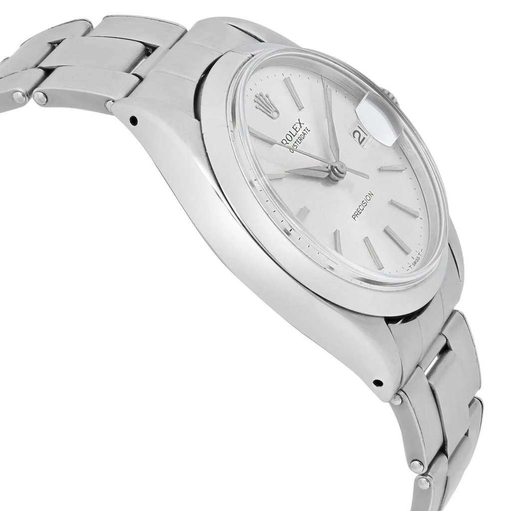 View Of Opposite Crown Facing Side Of Rolex 6694 Stainless Steel Watch Pre Owned Condition