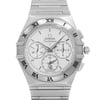 Up Close Front Facing Picture Of OMEGA 154.23.00 Stainless Steel Watch Pre Owned Condition