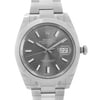 Up Close Front Facing Picture Of Rolex 126300  Stainless Steel Watch Unworn Condition