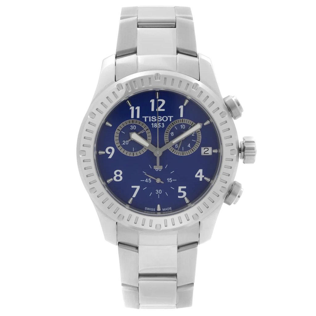 Front Full View Of Tissot T039.417.11.047.03 Stainless Steel Watch Unworn Condition {Product Condition}