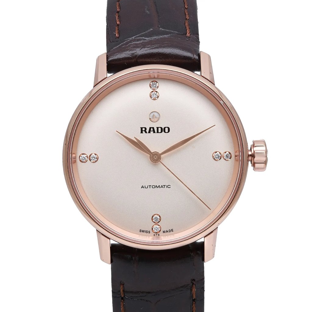 Up Close Front Facing Picture Of Rado R22865765 Stainless Steel Watch Pre Owned Condition