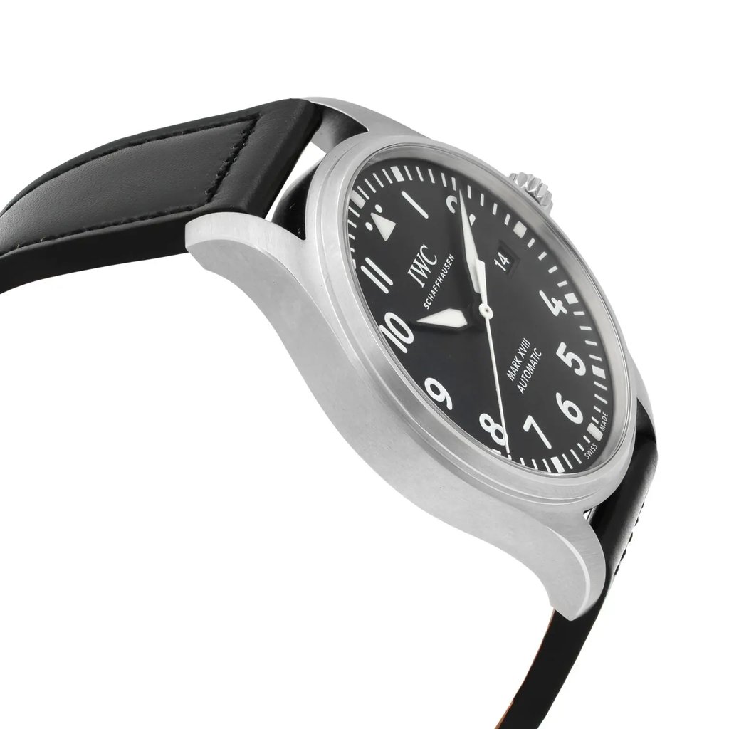 View Of Opposite Crown Facing Side Of IWC IW327001 Stainless Steel Watch Unworn Condition