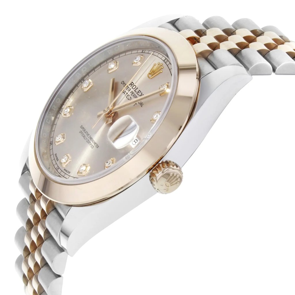 View Of Crown Facing Side Of Rolex 126301 Stainless Steel Watch Pre Owned Condition