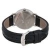 Back View Of Snap Back Case And Closed Leather Band Of M-Watch WBB.45210.LB Watch Unworn Condition