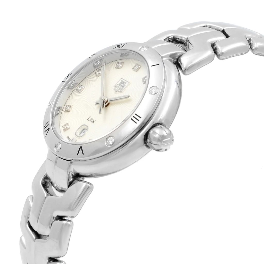 View Of Crown Facing Side Of TAG Heuer WAT1413.BA0954 Stainless Steel Watch Pre Owned Condition