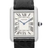 Up Close Front Facing Picture Of Cartier W5200005 Stainless Steel Watch Pre Owned Condition