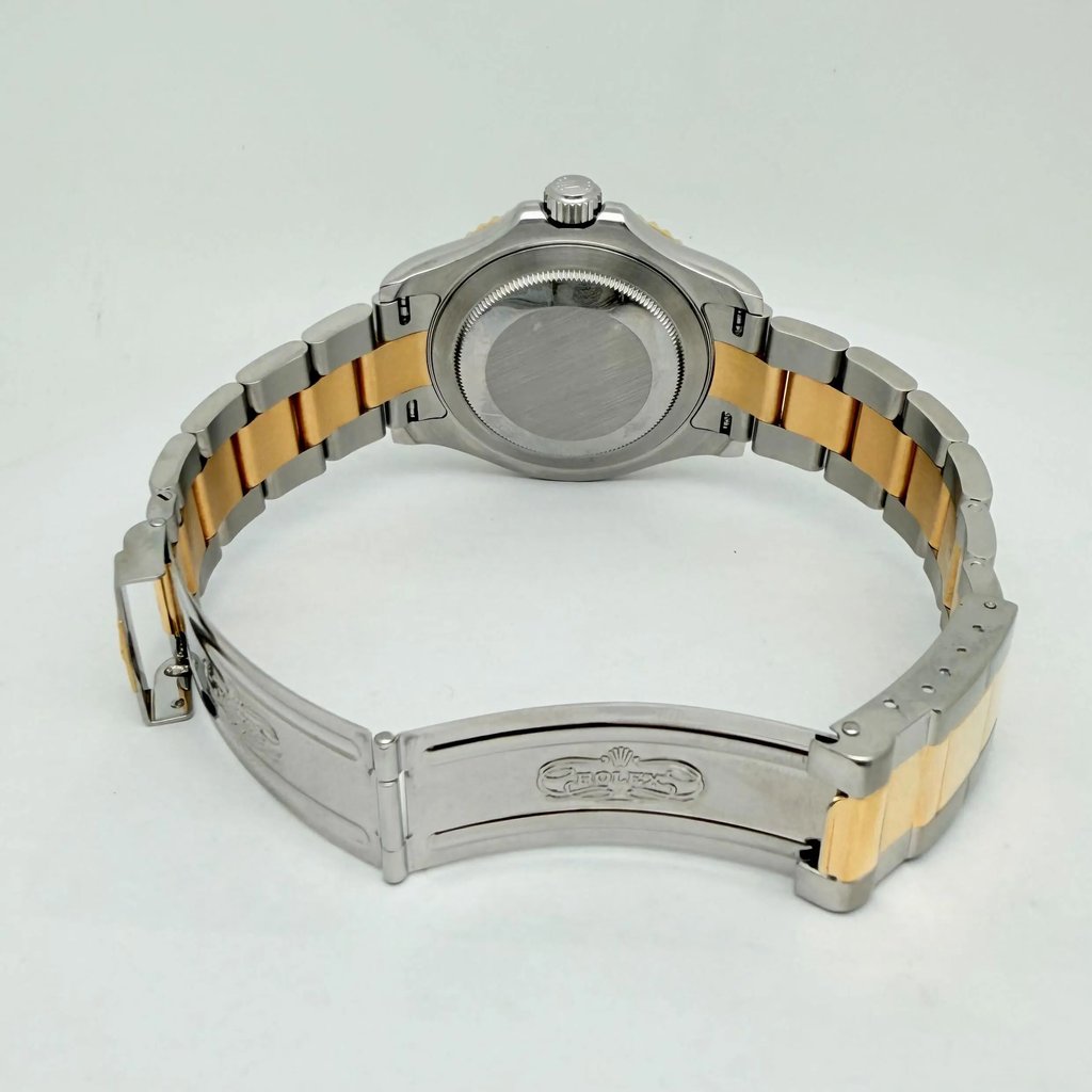 Back View Of Screwback Back Case And Open Stainless Steel Band Of Rolex 16623 Watch Pre Owned Condition