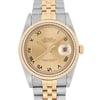 Up Close Front Facing Picture Of Rolex 16233 Stainless Steel Watch Pre Owned Condition