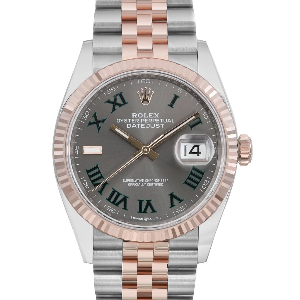 Up Close Front Facing Picture Of Rolex 126231 Stainless Steel Watch New Condition