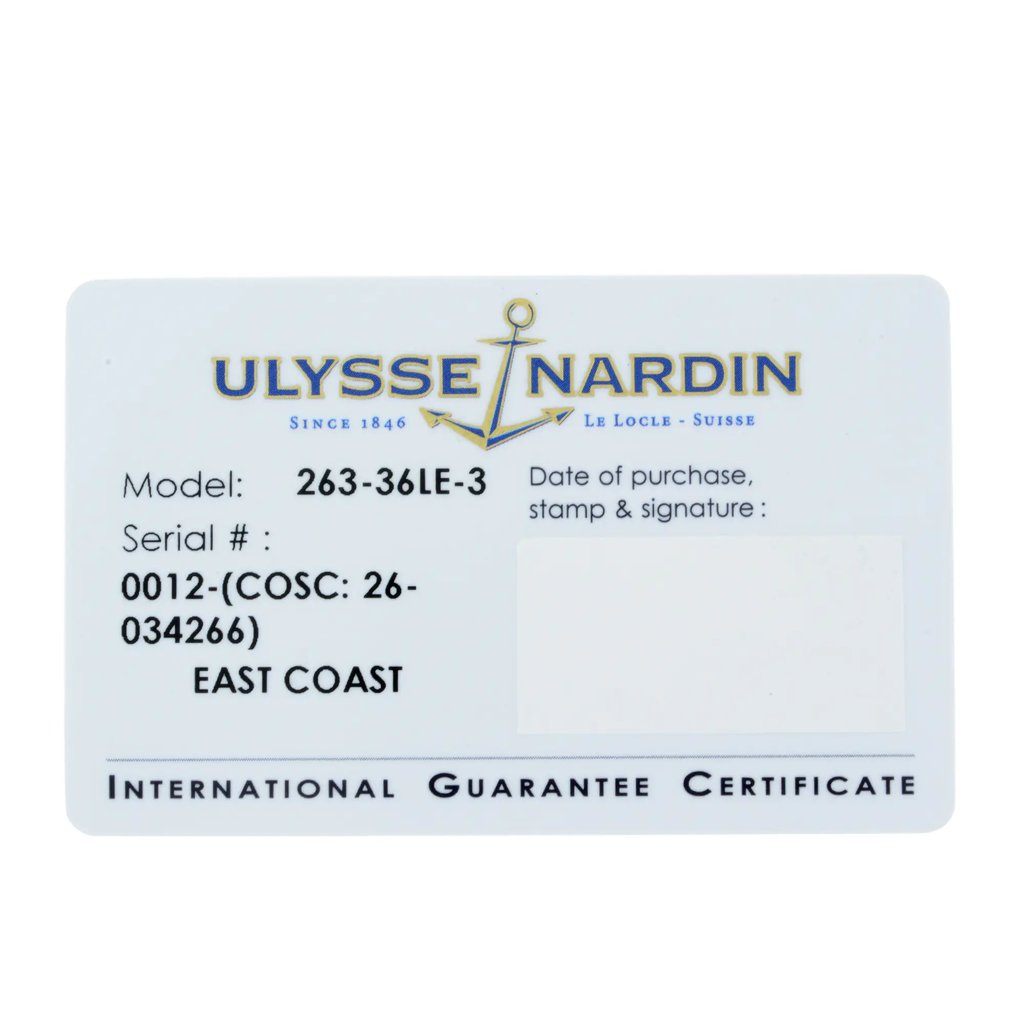 12th image of Ulysse Nardin 263-36LE-3 Wristwatch, PreOwned condition