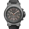 An image of a Wristwatch by Michael Kors. This New With Defects item is designed for Men, featuring a Casual style. It has a Quartz movement and an Analog display with a Gray dial color. The indices include 12-Hour Dial,Arabic Numerals,Multi Dial,Non-Numeric Hour Marks. The band is made of Leather and the case is made of Stainless Steel. The watch has a Round shape with a case size of 46 mm and a case thickness of 13 mm.