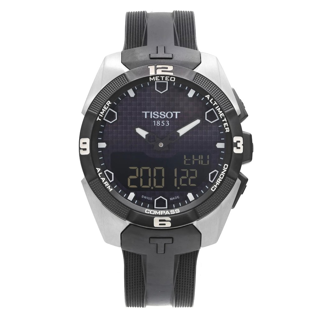 Front Full View Of Tissot T091.420.47.051.00 Titanium Watch New With Defects Condition Excellent