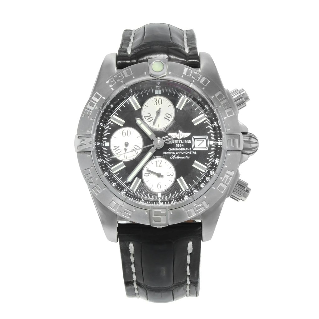 Front Full View Of Breitling A1336410/B71 Stainless Steel Watch Pre Owned Condition {Product Condition}