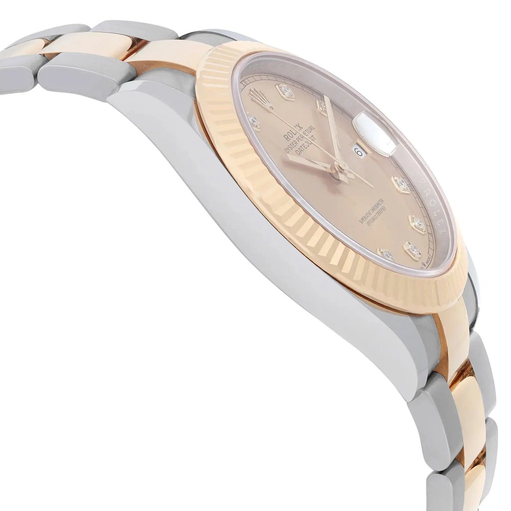 View Of Opposite Crown Facing Side Of Rolex 126333 Stainless Steel Watch Pre Owned Condition