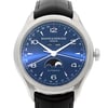 Up Close Front Facing Picture Of Baume & Mercier MOA10057 Stainless Steel Watch Display Model Condition