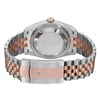 Back View Of Solid Back Case And Closed Rose Gold,Stainless Steel Band Of Rolex 126231 Watch New Condition