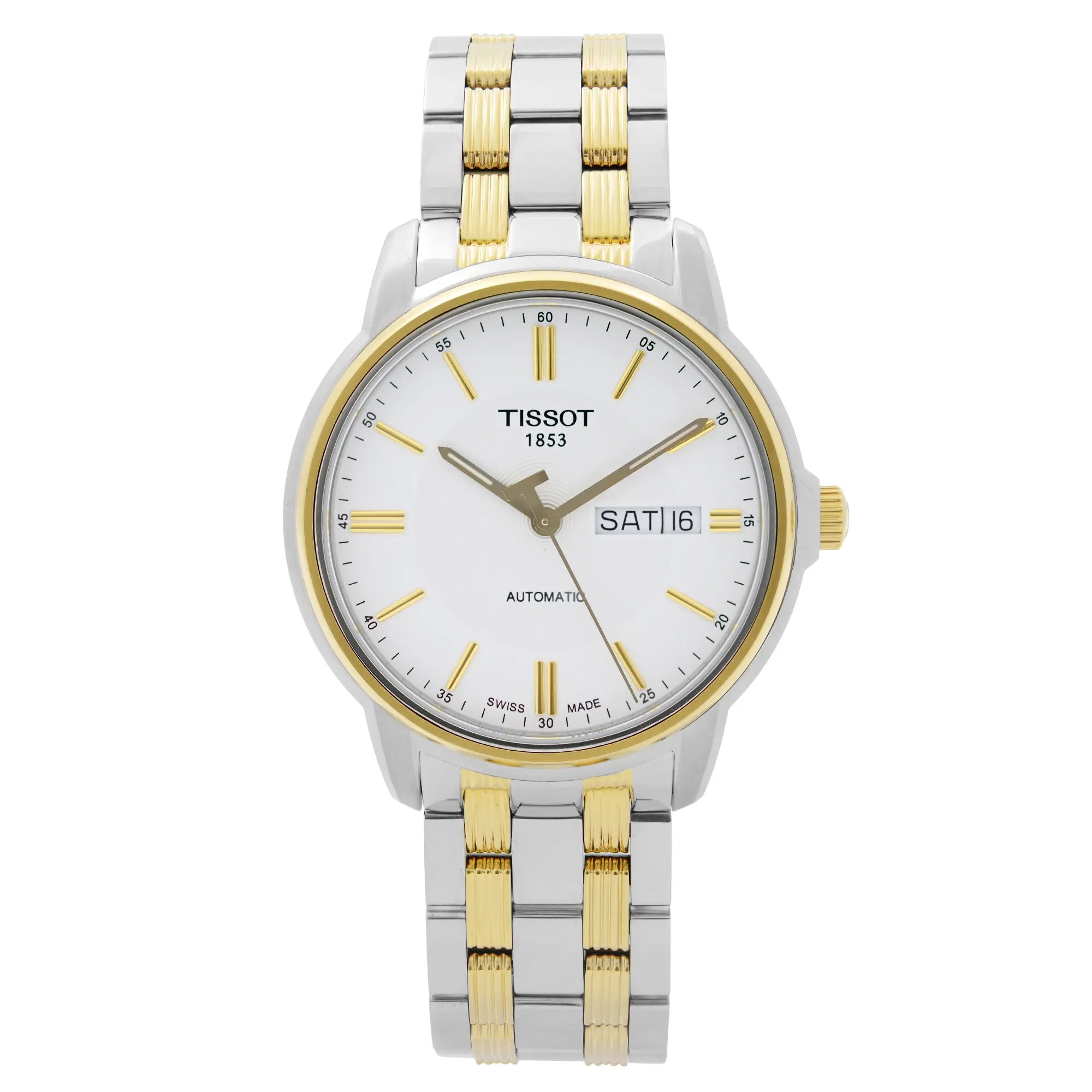 Front Full View Of Tissot T065.430.22.031.00 Stainless Steel Watch New Condition {Product Condition}