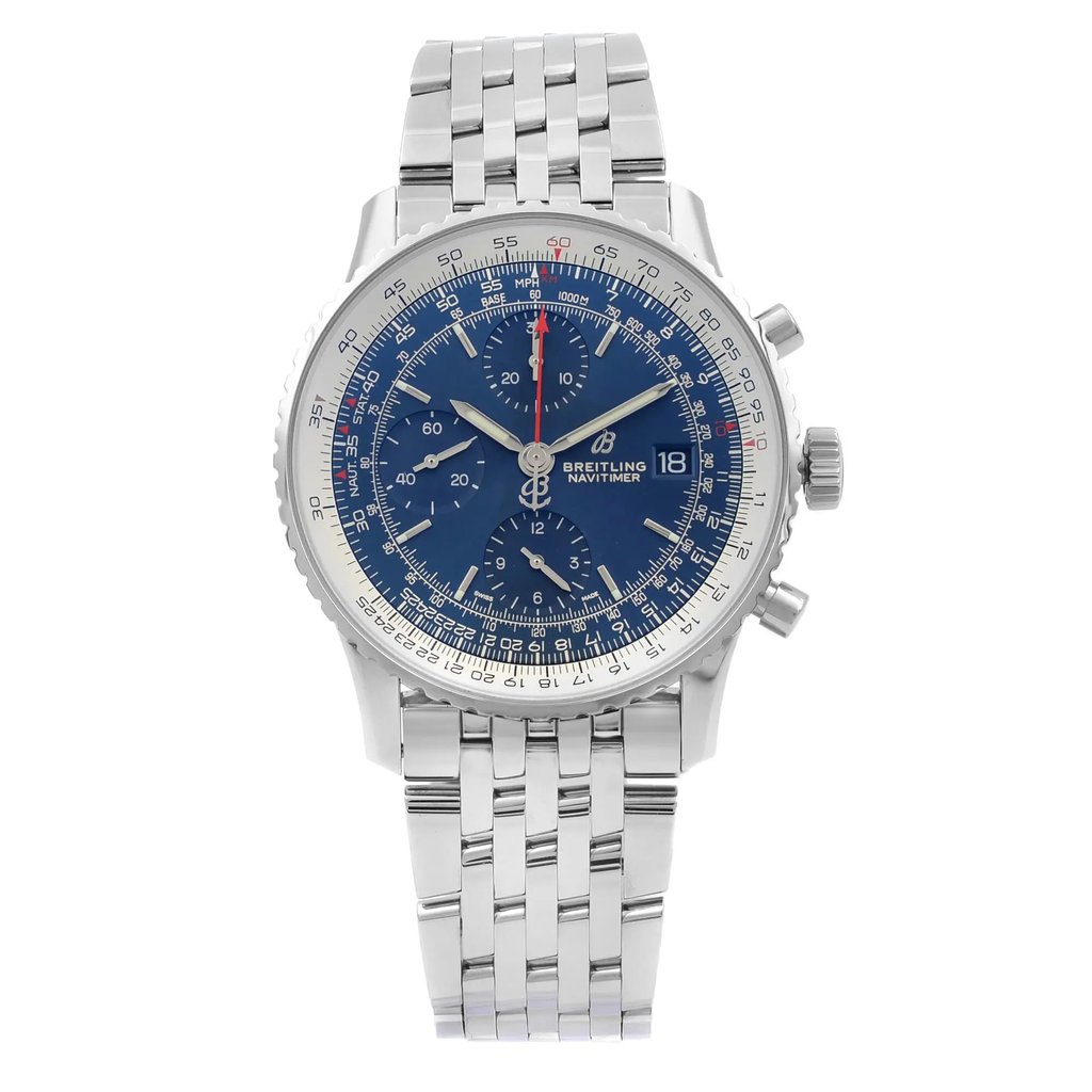 Front Full View Of Breitling A13324121C1A1 Stainless Steel Watch Unworn Condition {Product Condition}