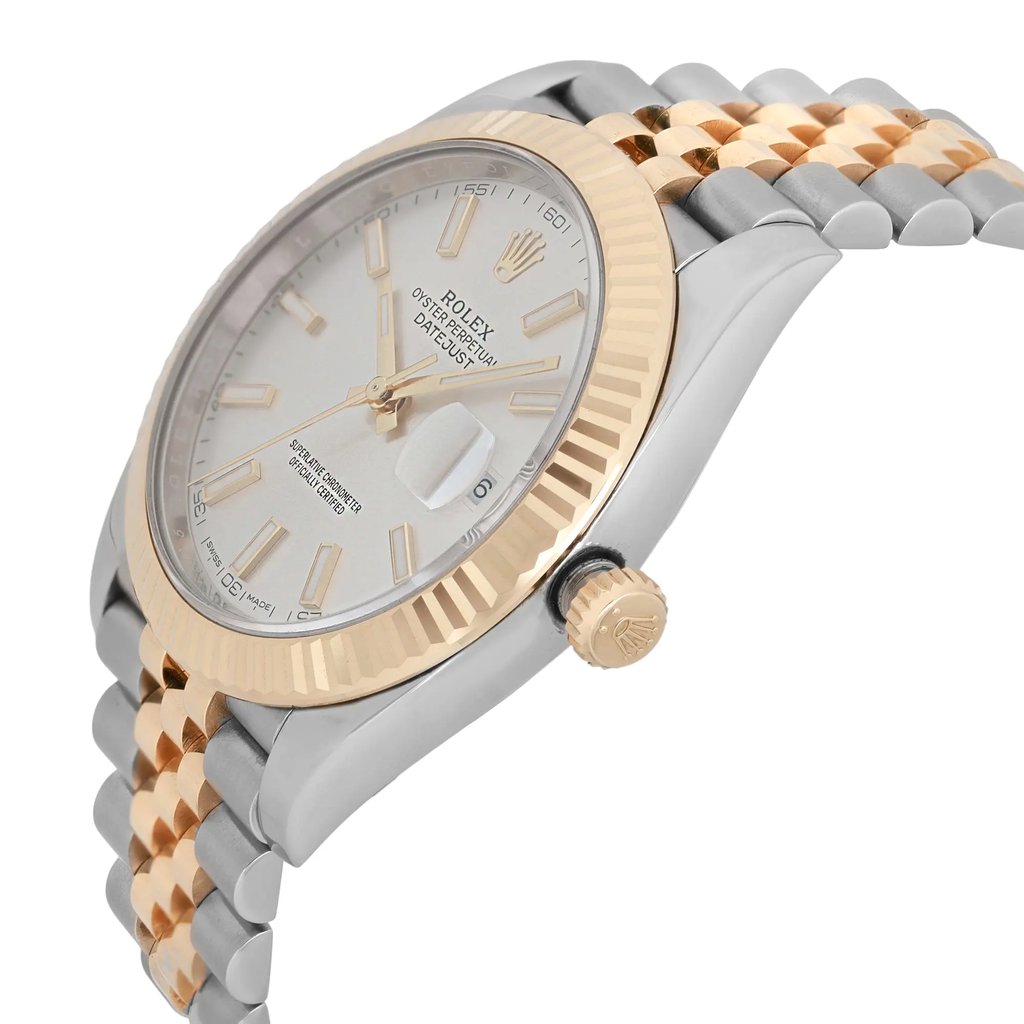 View Of Crown Facing Side Of Rolex 126333 Stainless Steel Watch Pre Owned Condition