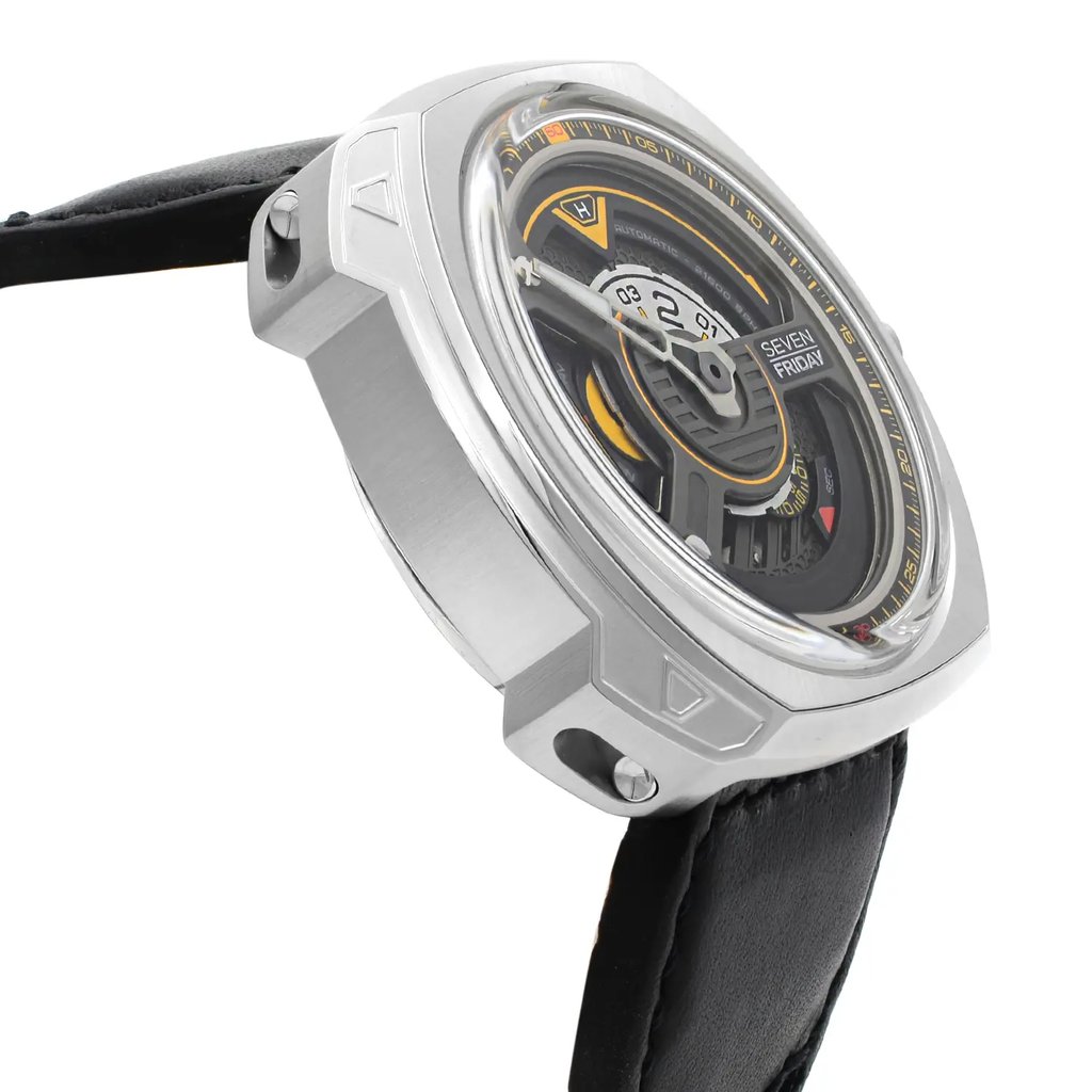 View Of Opposite Crown Facing Side Of SEVENFRIDAY W1/01 Stainless Steel Watch Unworn Condition