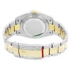 Back View Of {Caseback} Back Case And Closed Stainless and Solid Gold Band Of Rolex 126303 Watch Unworn Condition